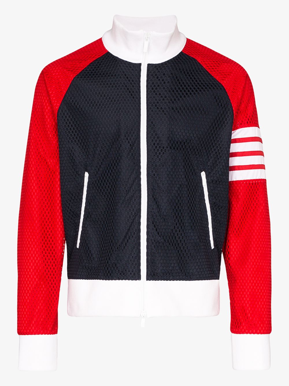 THOM BROWNE THOM BROWNE STRIPED SLEEVE TRACK JACKET,MJT214A0319314535238