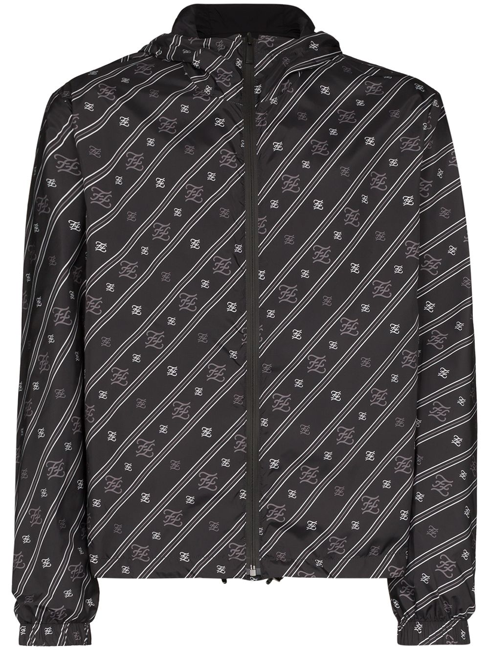 фото Fendi куртка karligraphy с капюшоном и логотипом
