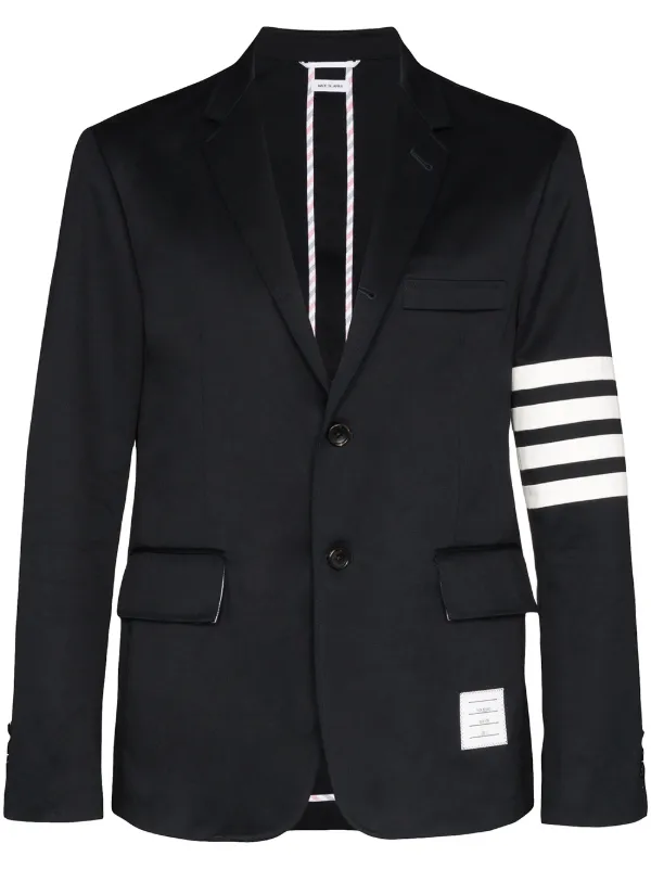 Thom Browne Unconstructed 4-Bar single-breasted Blazer - Farfetch