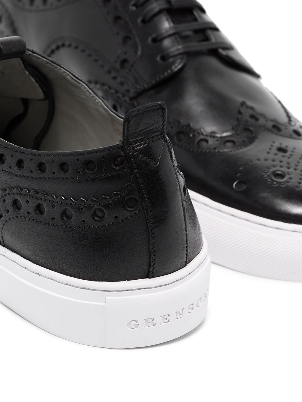 фото Grenson black leather sneakers