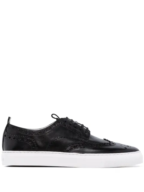 GRENSON BLACK LEATHER SNEAKERS