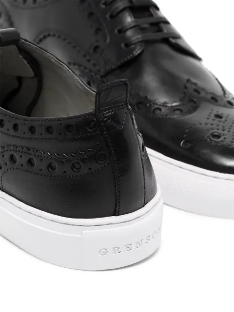 GRENSON BLACK LEATHER SNEAKERS