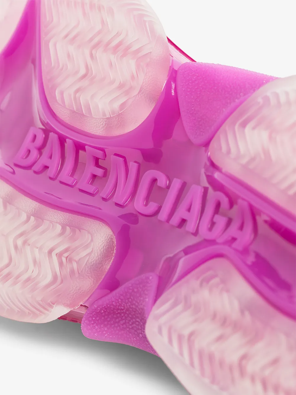 BALENCIAGA BALENCIAGA WHITE AND PINK TRIPLE S CLEAR SOLE SNEAKERS,544351W09ON14535299