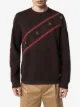 Fendi Karligraphy logo stripe sweatshirt
