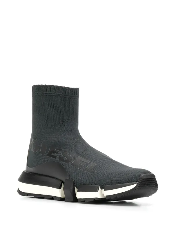 black sock trainer boots