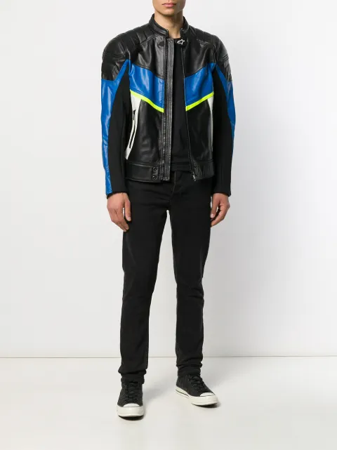 DIESEL X ALPINESTARS ASTARS-LDUE BIKER JACKET