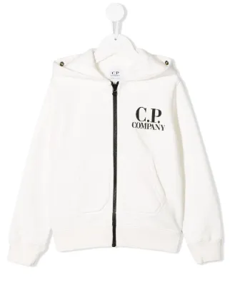 white cp hoodie