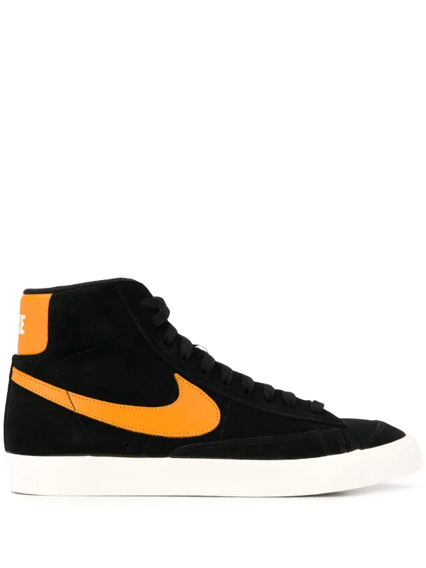 nike black and yellow high tops