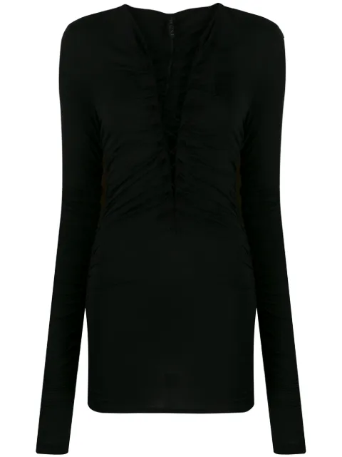 UNRAVEL PROJECT lace-up long-sleeve top