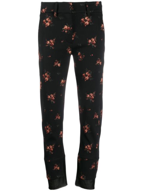 Ann Demeulemeester floral print cropped trousers