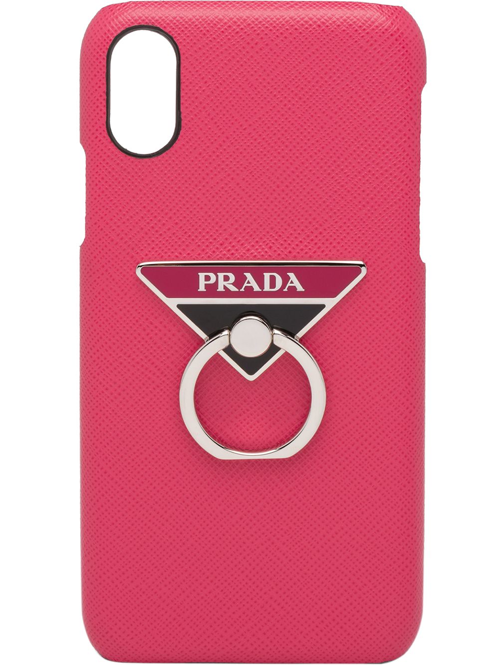 фото Prada чехол для iphone x и xs с кольцом и логотипом
