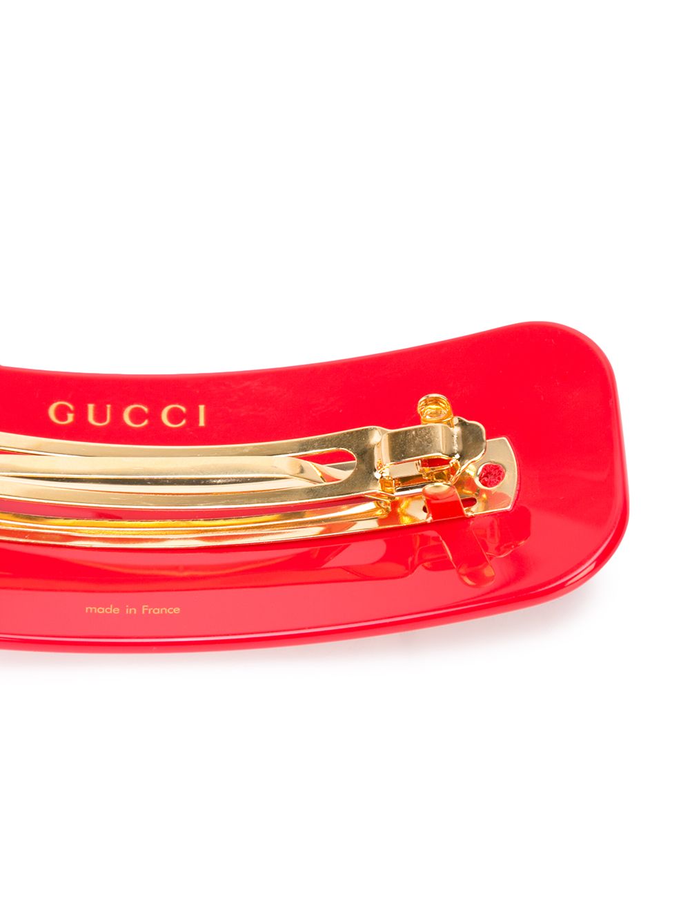 фото Gucci заколка для волос с кристаллами и логотипом