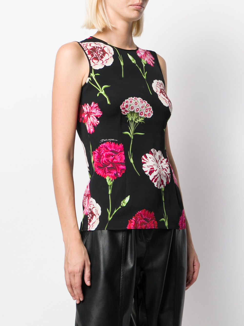 фото Dolce & Gabbana топ с цветочным принтом