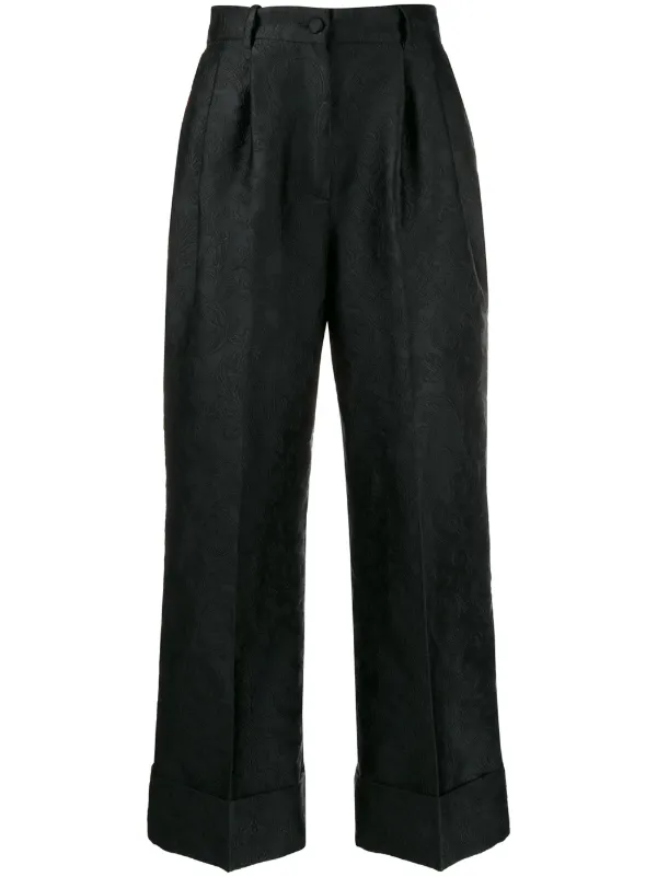 cropped flare trousers