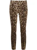 Dolce & Gabbana leopard-print cropped jeans - Neutrals