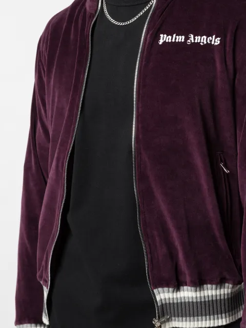 palm angels velour track jacket