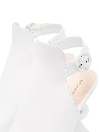 white 105 Jazelle backless leather boots展示图