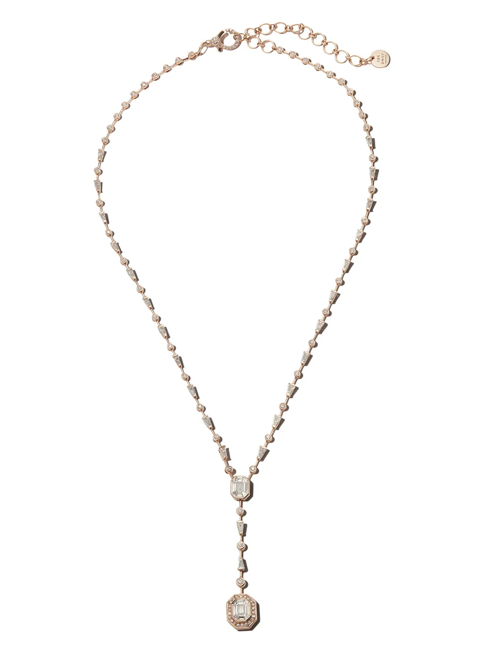 

SHAY 18kt rose gold diamond drop necklace - Pink