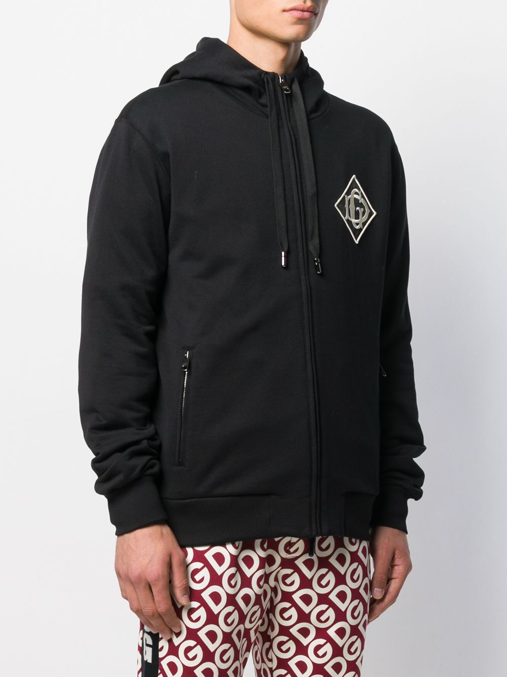 Dolce & Gabbana Embroidered Logo zip-up Hoodie - Farfetch