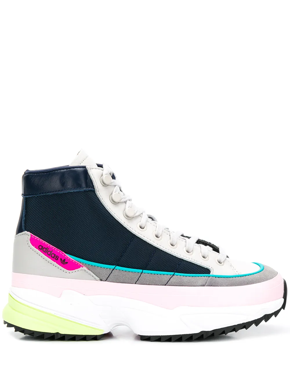 Click to view more detailed imagery on our partner's website Adidas Originals Kiellor Xtra High Collegiate Trainers In Blue