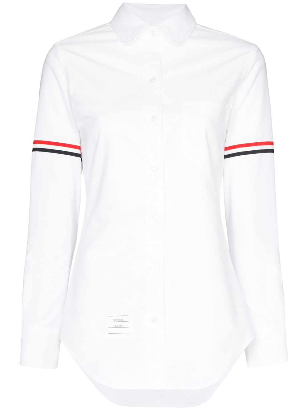 THOM BROWNE TRI-STRIPE DETAIL BUTTON-DOWN SHIRT