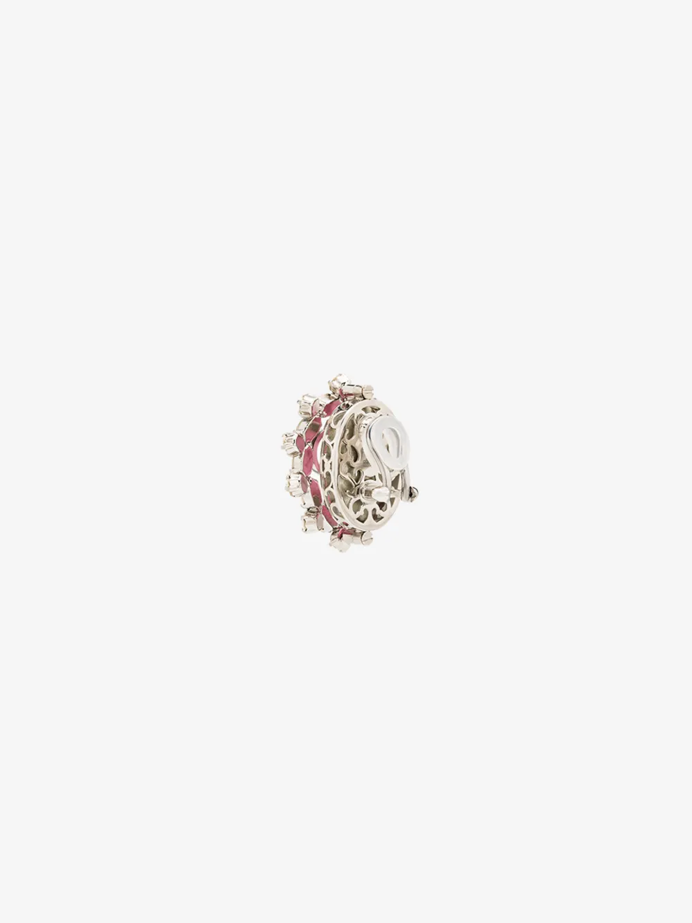 GUCCI PINK CRYSTAL GG LOGO CLIP ON EARRINGS,608502I476914539898