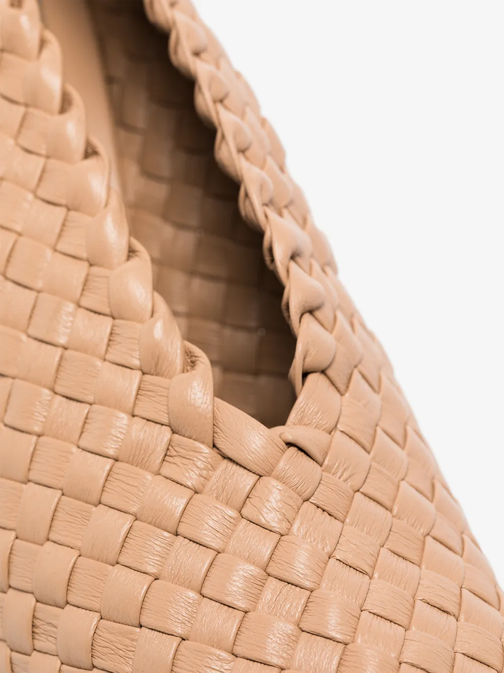 BOTTEGA VENETA BROWN WOVEN LEATHER PUMPS,608850VBSN014540024