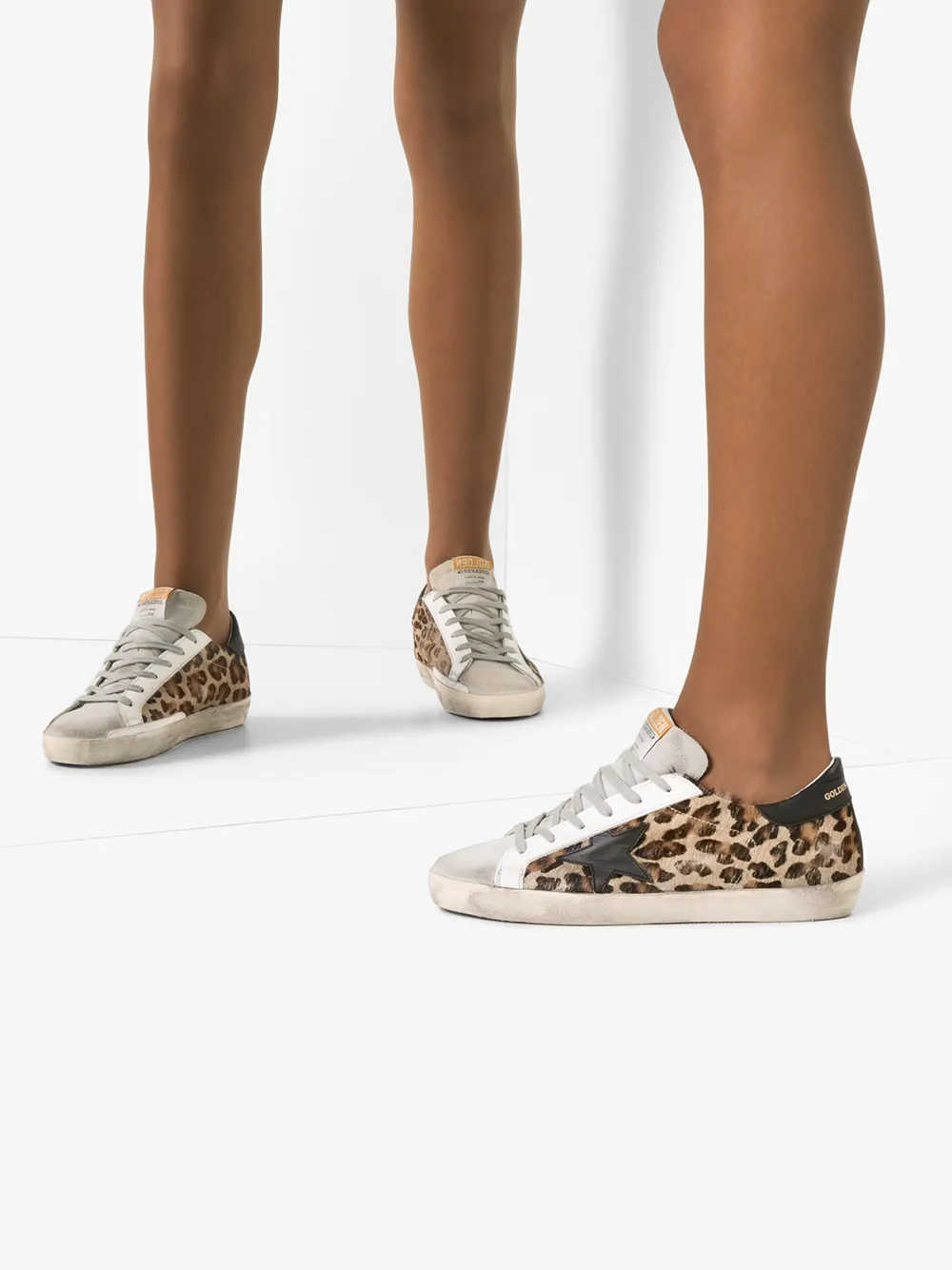 Golden goose women's store leopard sneakers