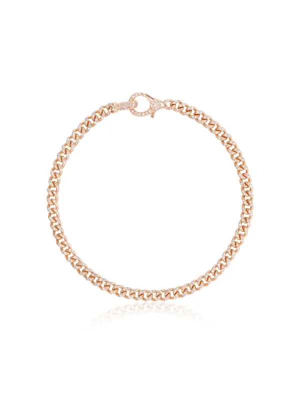 Shay Diamond Pave Baby Link Bracelet in Gold