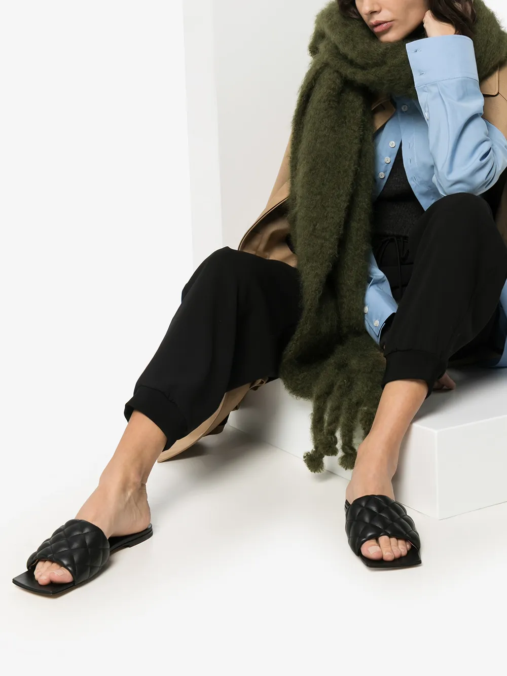 flat padded sandals