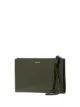 Jil Sander zipped logo print clutch