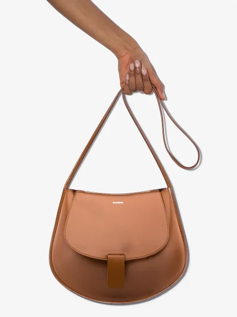 jil sander crescent crossbody bolsa