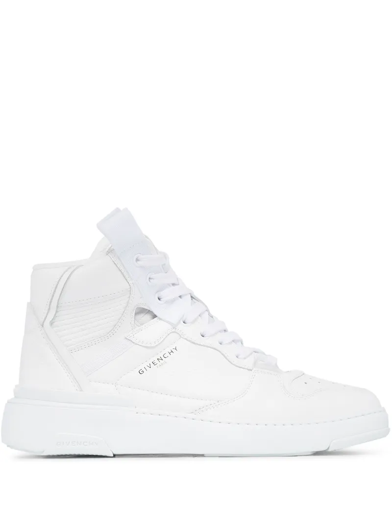 Click to view more detailed imagery on our partner's website Givenchy White High Top Wing Basketball Sneakers