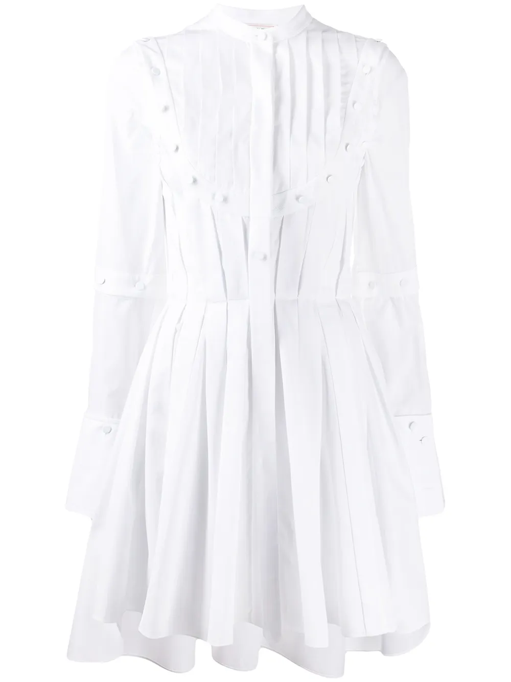 Alexander McQueen Geplooide blousejurk Wit