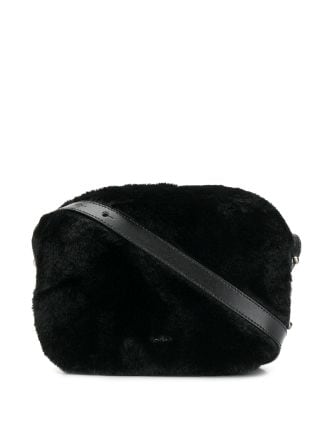 black fur crossbody bag