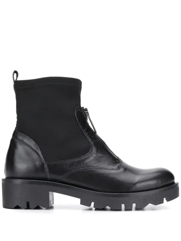 zip front chelsea boots