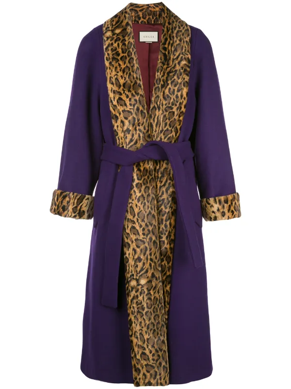 gucci leopard coat