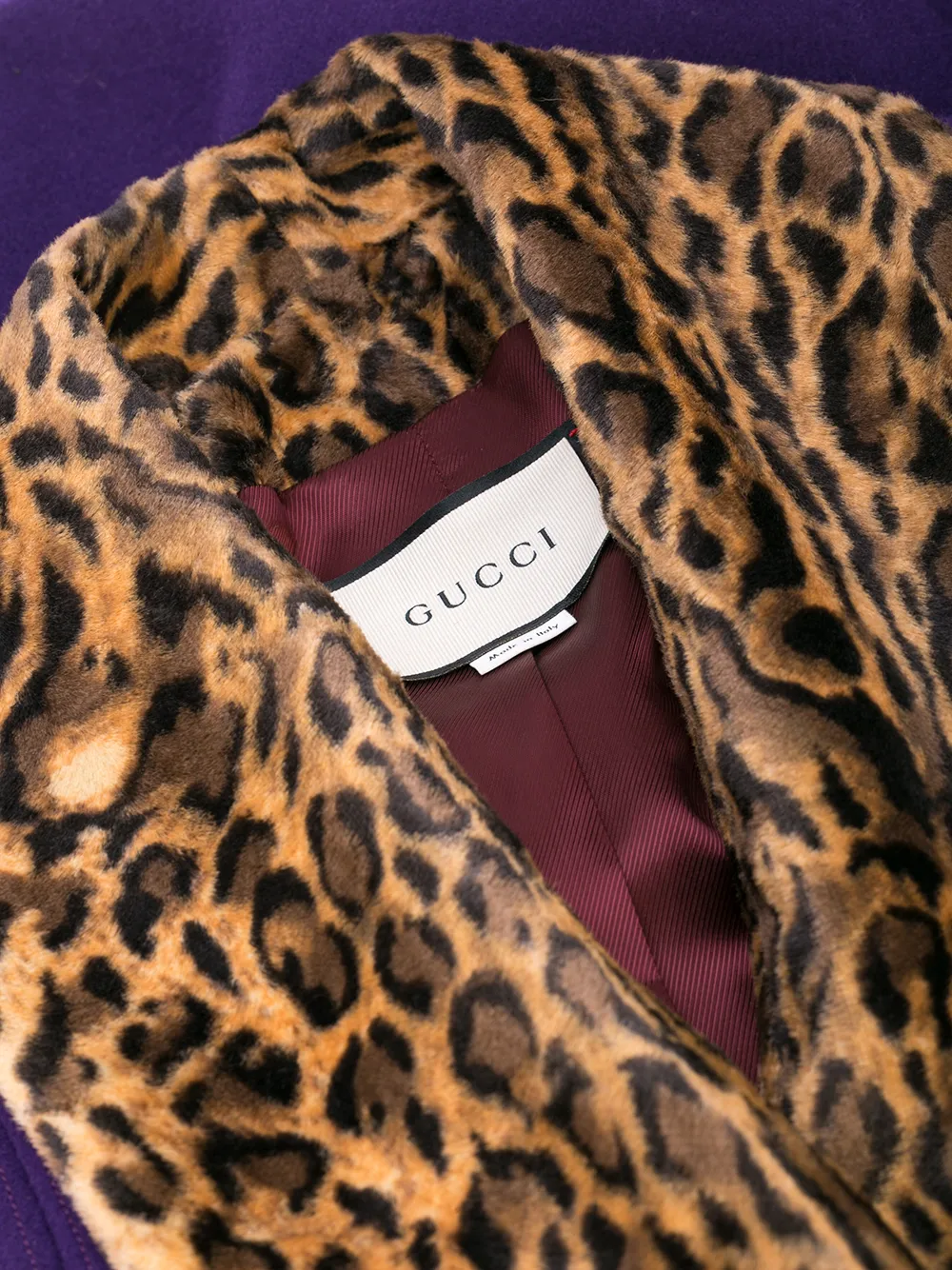 gucci leopard coat
