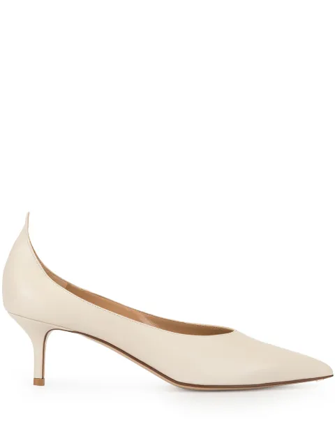 FRANCESCO RUSSO POINTED TOE PUMP KITTEN HEEL