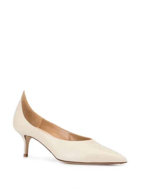 FRANCESCO RUSSO POINTED TOE PUMP KITTEN HEEL