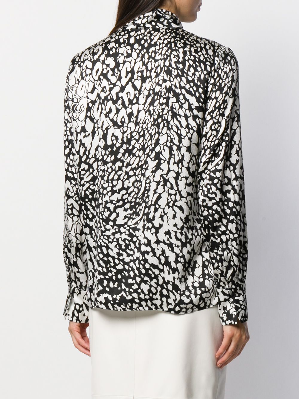 фото Escada блузка с абстрактным принтом и воротником-стойкой