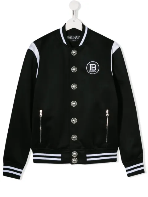 BALMAIN TEEN DRAGON PRINT BOMBER JACKET