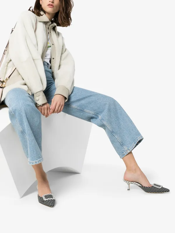 polka dot mules