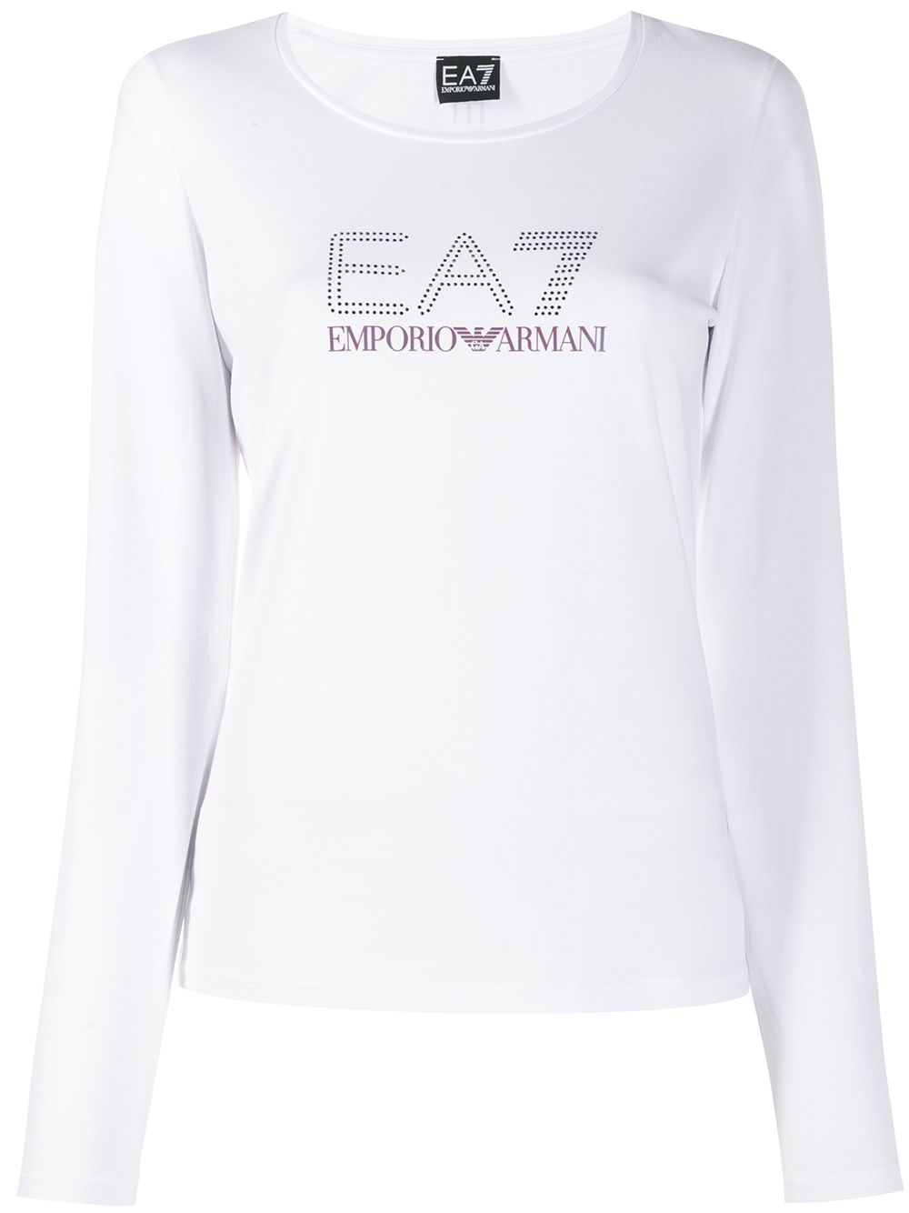 фото Ea7 Emporio Armani топ с логотипом из заклепок