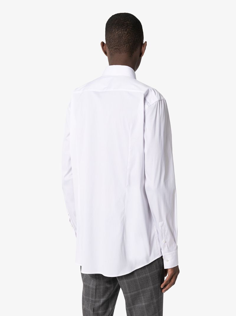 Shop Hugo Boss Button-down Cotton Shirt In White