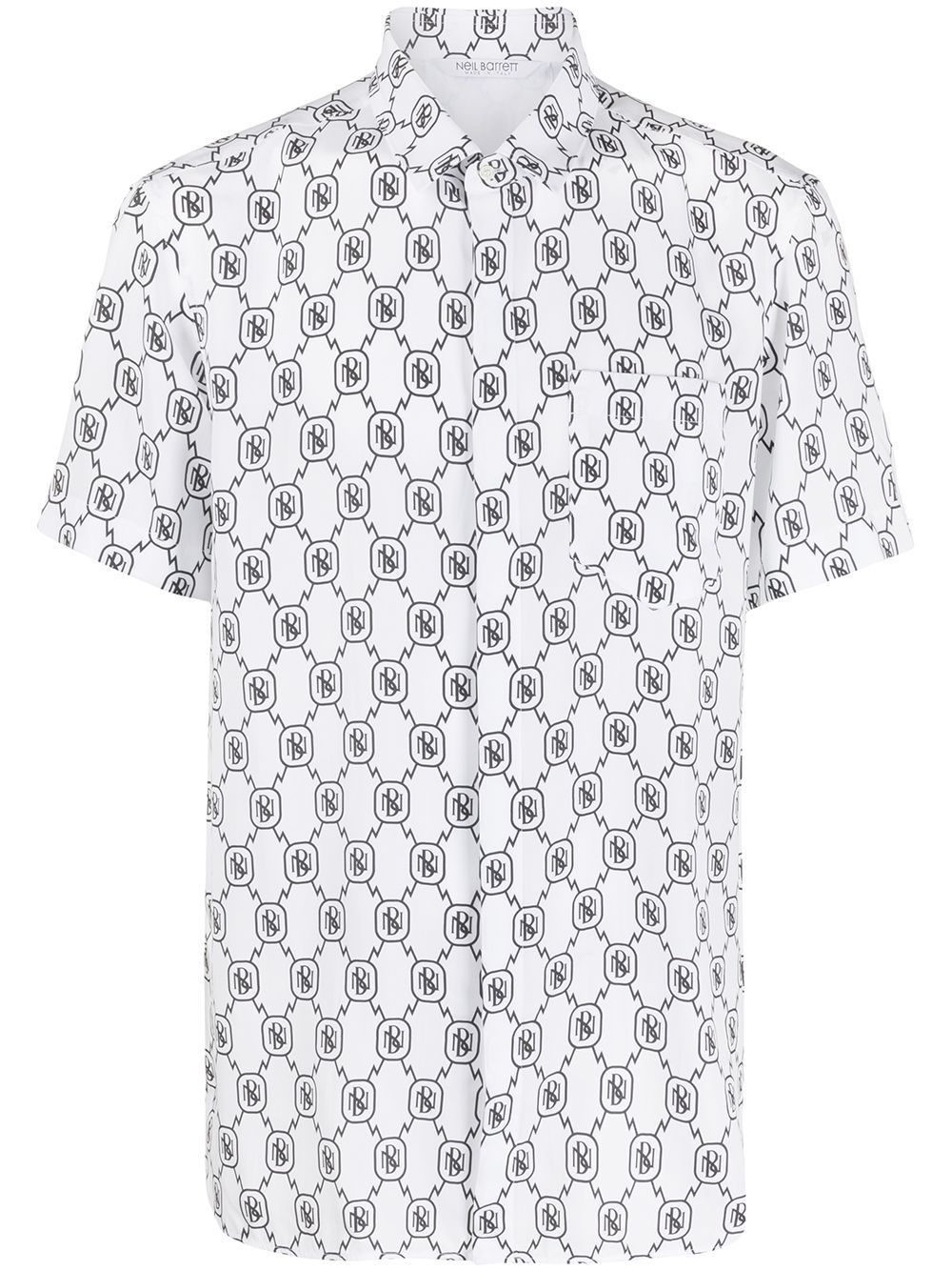 Neil Barrett Hologram Logo Short Sleeve Shirt - Farfetch