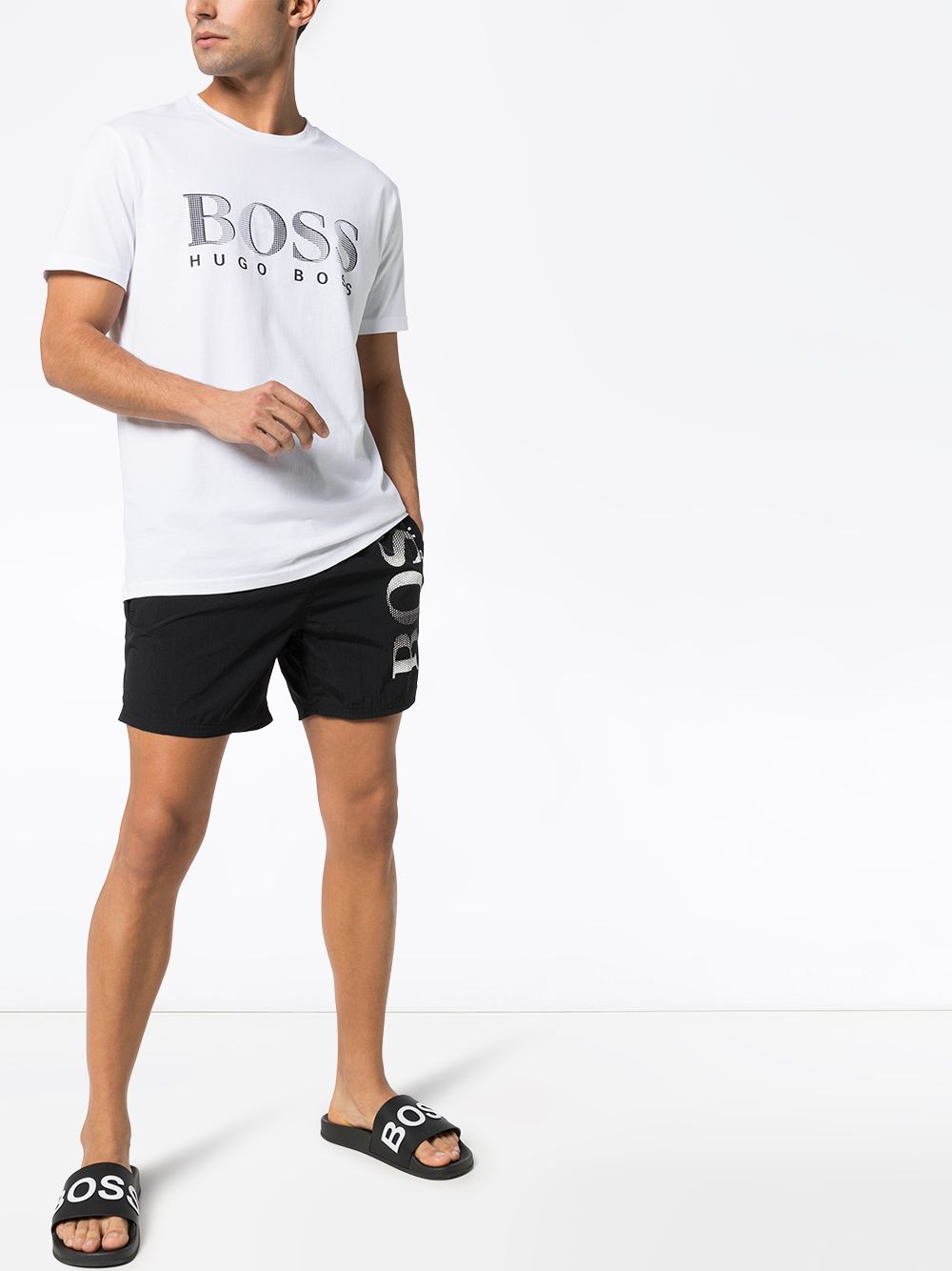 фото Boss плавки-шорты с кулиской и логотипом