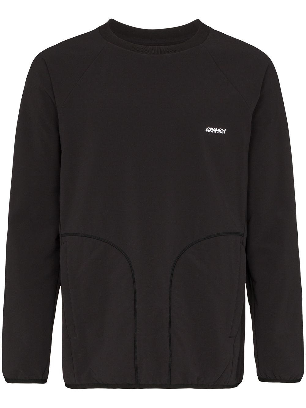 Shop Gramicci Storm Logo Fleece Sweatshirt In Black