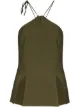 Image 1 of Materiel split hem halter top