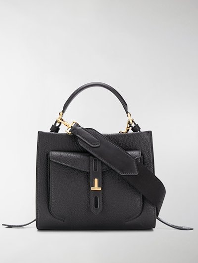 TOM FORD mini top handle leather shoulder bag black | MODES